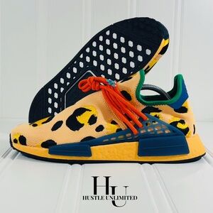 Adidas Pharrell NMD Human Race Animal Print Pulse Amber Sneakers Men’s Size 9.5